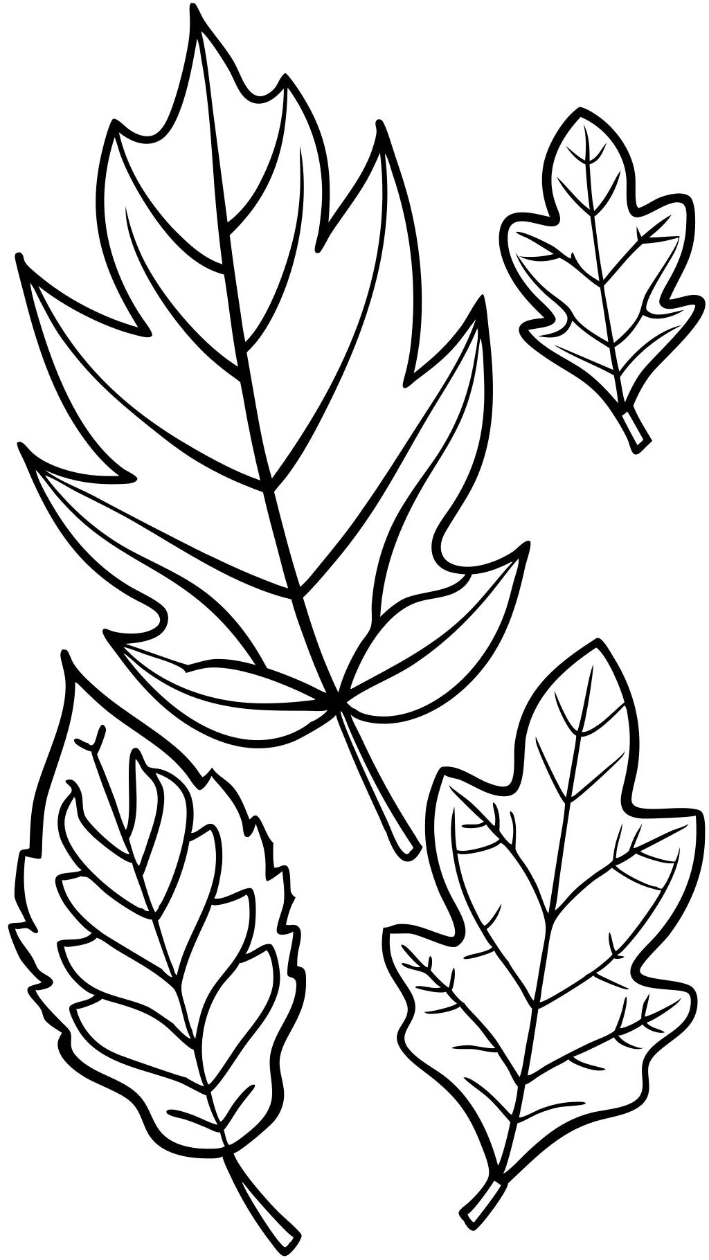 leaf coloring book page